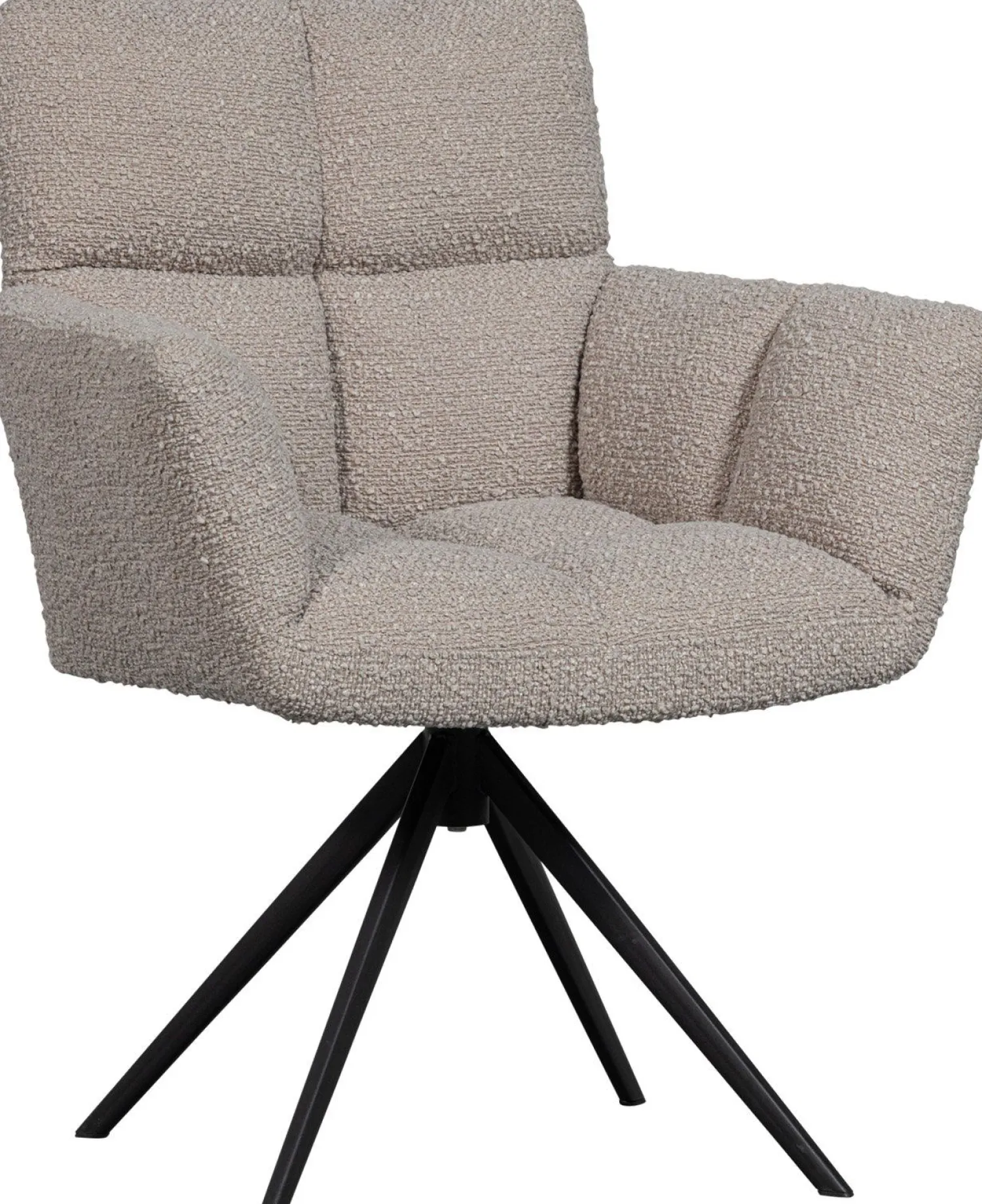 Draaibare Eetkamerstoelen|Eetkamerstoelen Met Armleuning-WOOOD Vinny Eetkamerstoel Sand