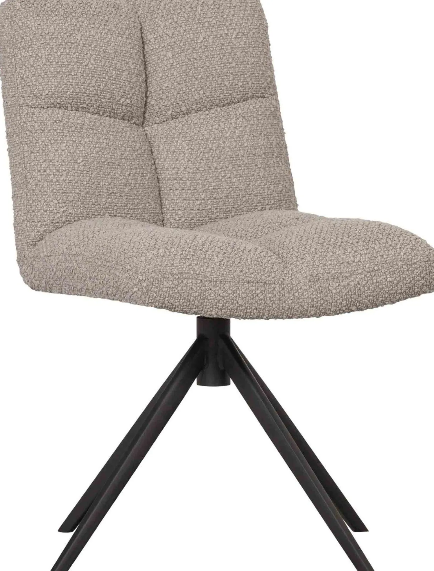 Draaibare Eetkamerstoelen|Eetkamerstoelen Zonder Armleuning-WOOOD Vinny Eetkamerstoel Sand