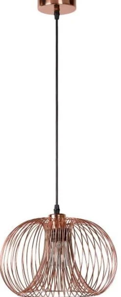 Hanglampen|Hanglampen-Lucide Vinti Hanglamp Koper, Zwart