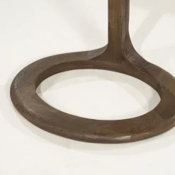 Houten Bijzettafels|Marmeren Bijzettafels-Eleonora Vito Bijzettafel Bruin