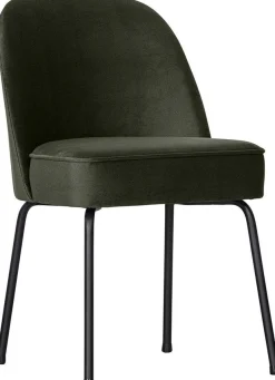 Eetkamerstoelen Zonder Armleuning-WOOOD Vogue Eetkamerstoel Dark Green