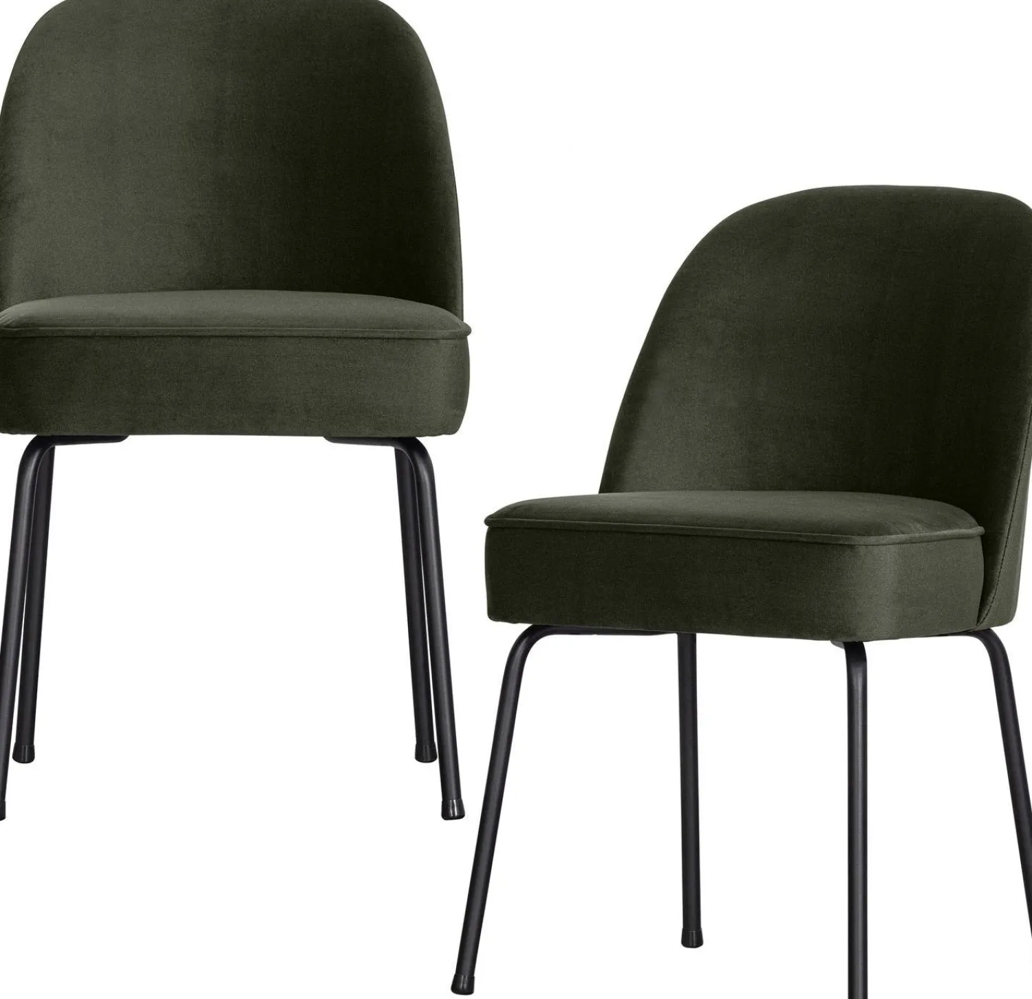 Eetkamerstoelen Zonder Armleuning-WOOOD Vogue Eetkamerstoel Dark Green