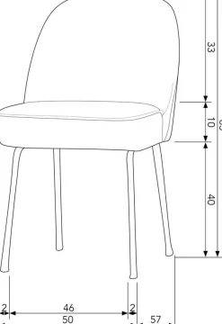 Eetkamerstoelen Zonder Armleuning-WOOOD Vogue Eetkamerstoel Zwart