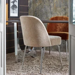 Eetkamerstoelen Zonder Armleuning-WOOOD Vogue Eetkamerstoel Sand