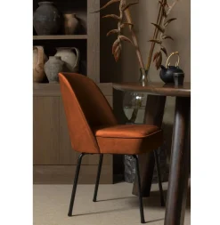 Eetkamerstoelen Zonder Armleuning-WOOOD Vogue Eetkamerstoel Rust