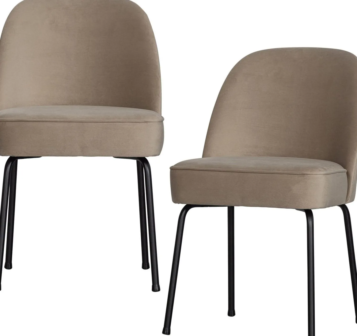 Eetkamerstoelen Zonder Armleuning-WOOOD Vogue Eetkamerstoel Khaki