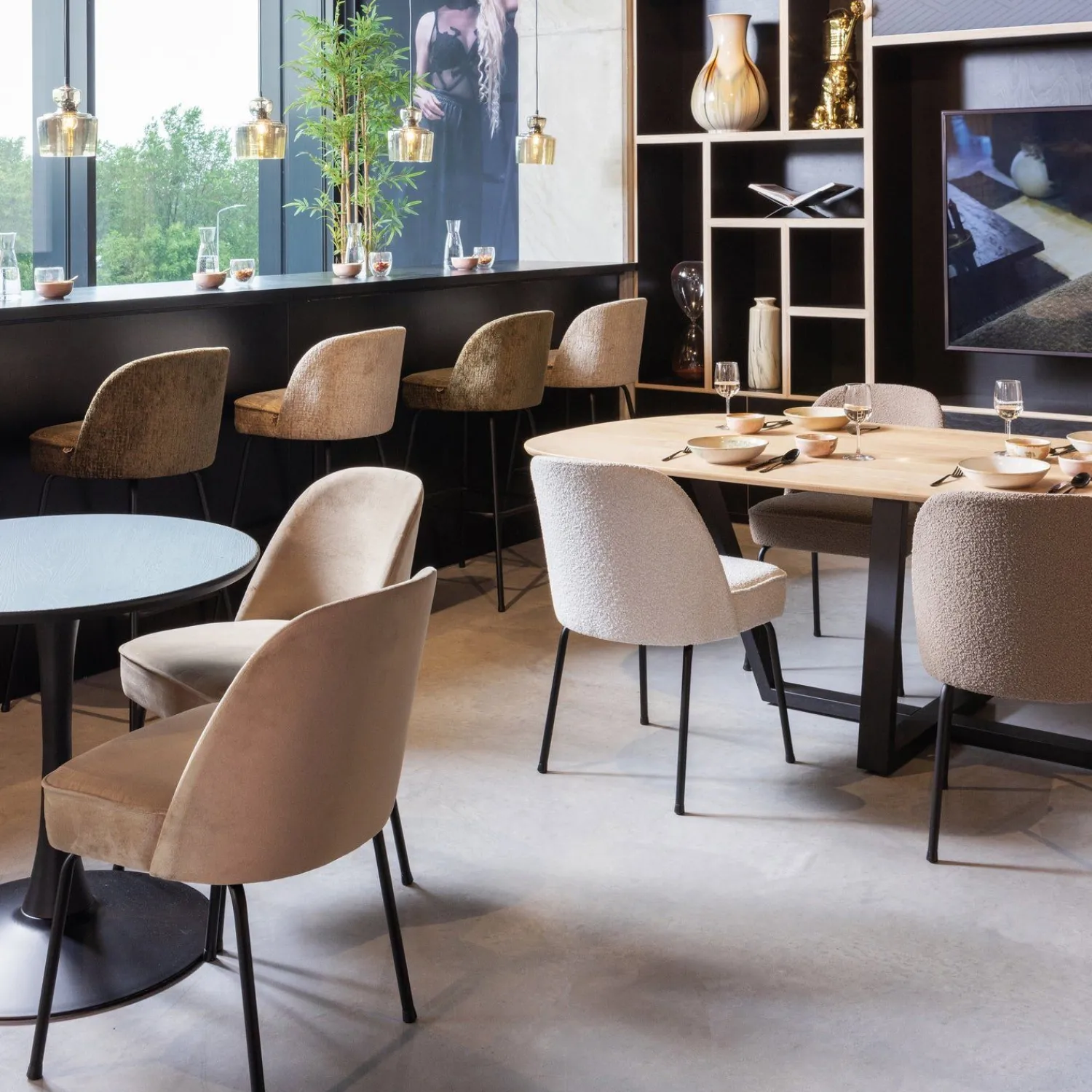 Eetkamerstoelen Zonder Armleuning-WOOOD Vogue Eetkamerstoel Natural
