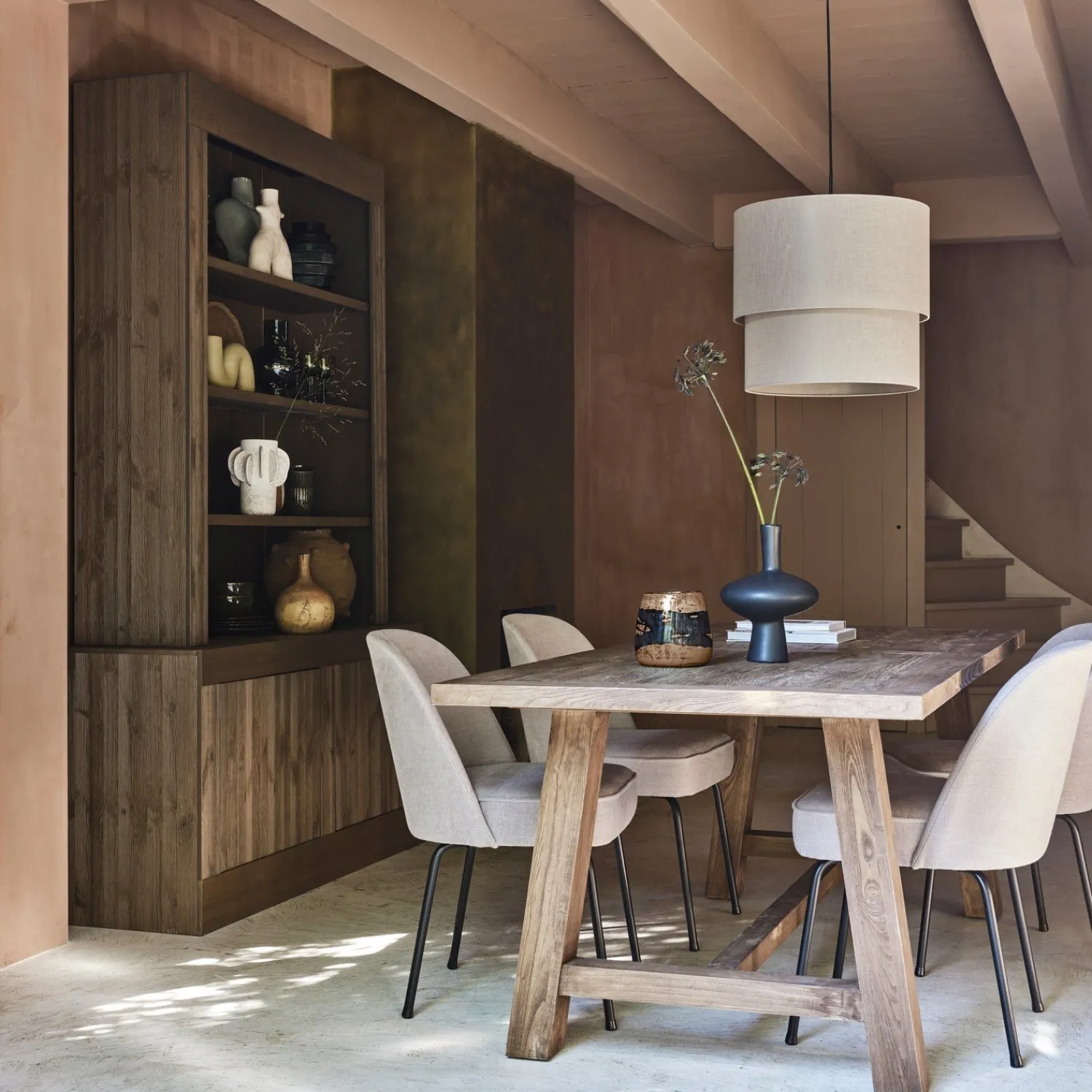 Eetkamerstoelen Zonder Armleuning-WOOOD Vogue Eetkamerstoel Sand