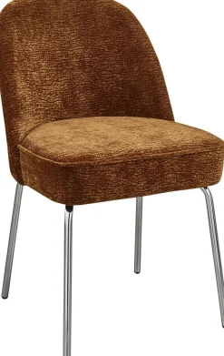 Eetkamerstoelen Zonder Armleuning-WOOOD Vogue Eetkamerstoel Mid Brown