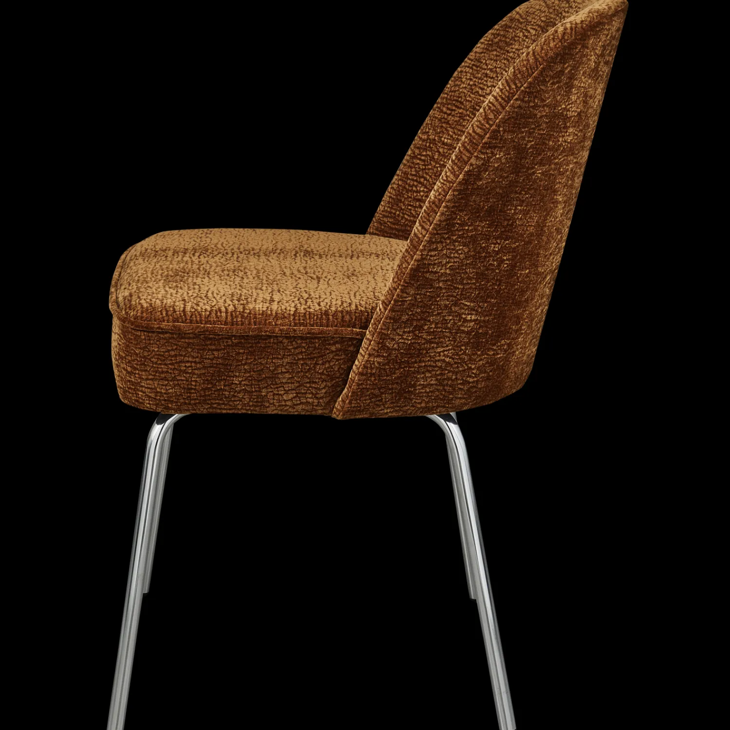 Eetkamerstoelen Zonder Armleuning-WOOOD Vogue Eetkamerstoel Mid Brown