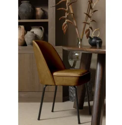 Eetkamerstoelen Zonder Armleuning-WOOOD Vogue Eetkamerstoel Honey Yellow