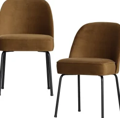 Eetkamerstoelen Zonder Armleuning-WOOOD Vogue Eetkamerstoel Honey Yellow
