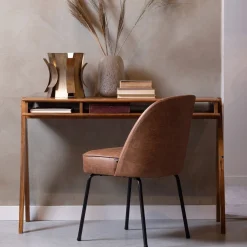 Eetkamerstoelen Zonder Armleuning-WOOOD Vogue Eetkamerstoel Cognac