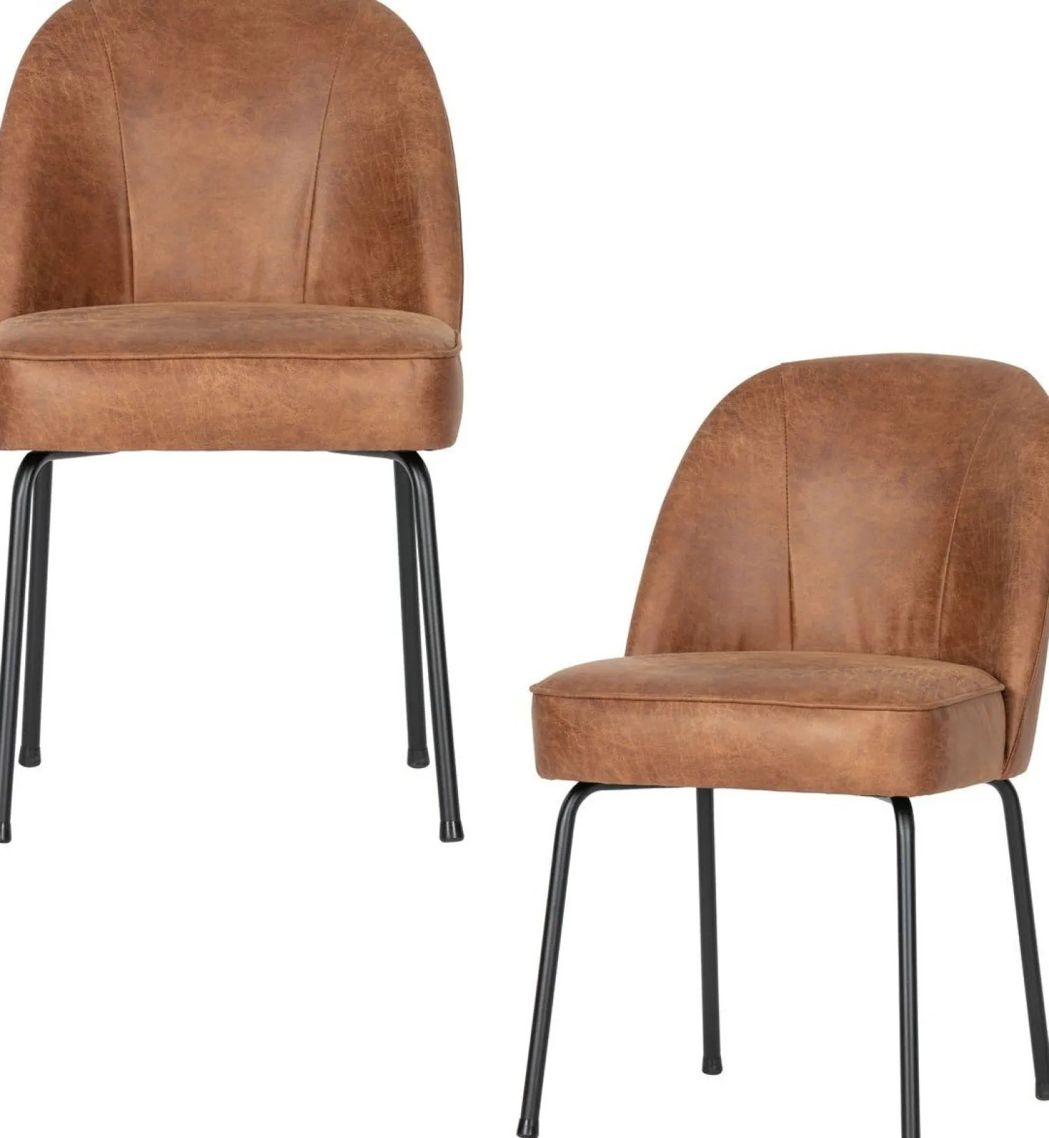 Eetkamerstoelen Zonder Armleuning-WOOOD Vogue Eetkamerstoel Cognac
