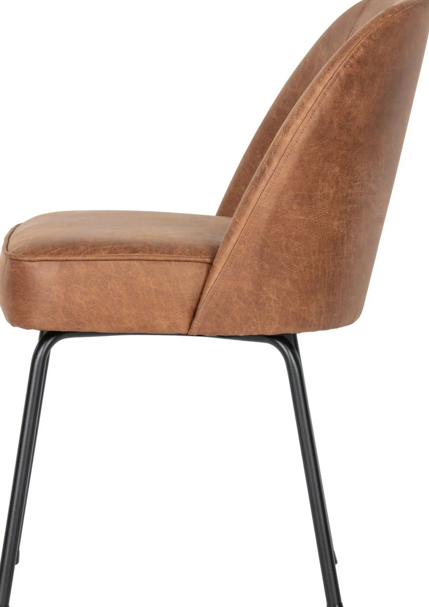 Eetkamerstoelen Zonder Armleuning-WOOOD Vogue Eetkamerstoel Cognac