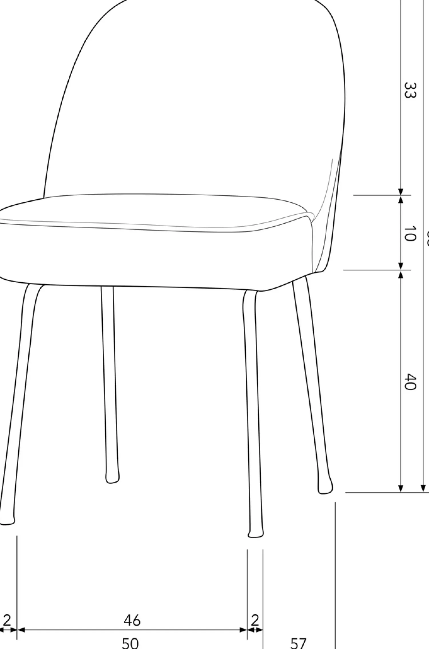 Eetkamerstoelen Zonder Armleuning-WOOOD Vogue Eetkamerstoel Cognac
