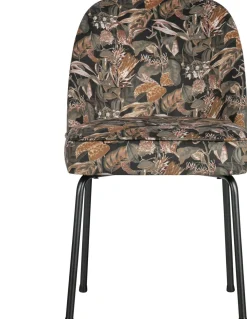 Eetkamerstoelen Zonder Armleuning-WOOOD Vogue Eetkamerstoel Bouquet Black