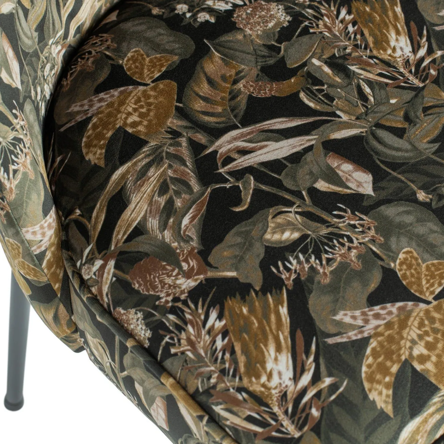 Eetkamerstoelen Zonder Armleuning-WOOOD Vogue Eetkamerstoel Bouquet Black