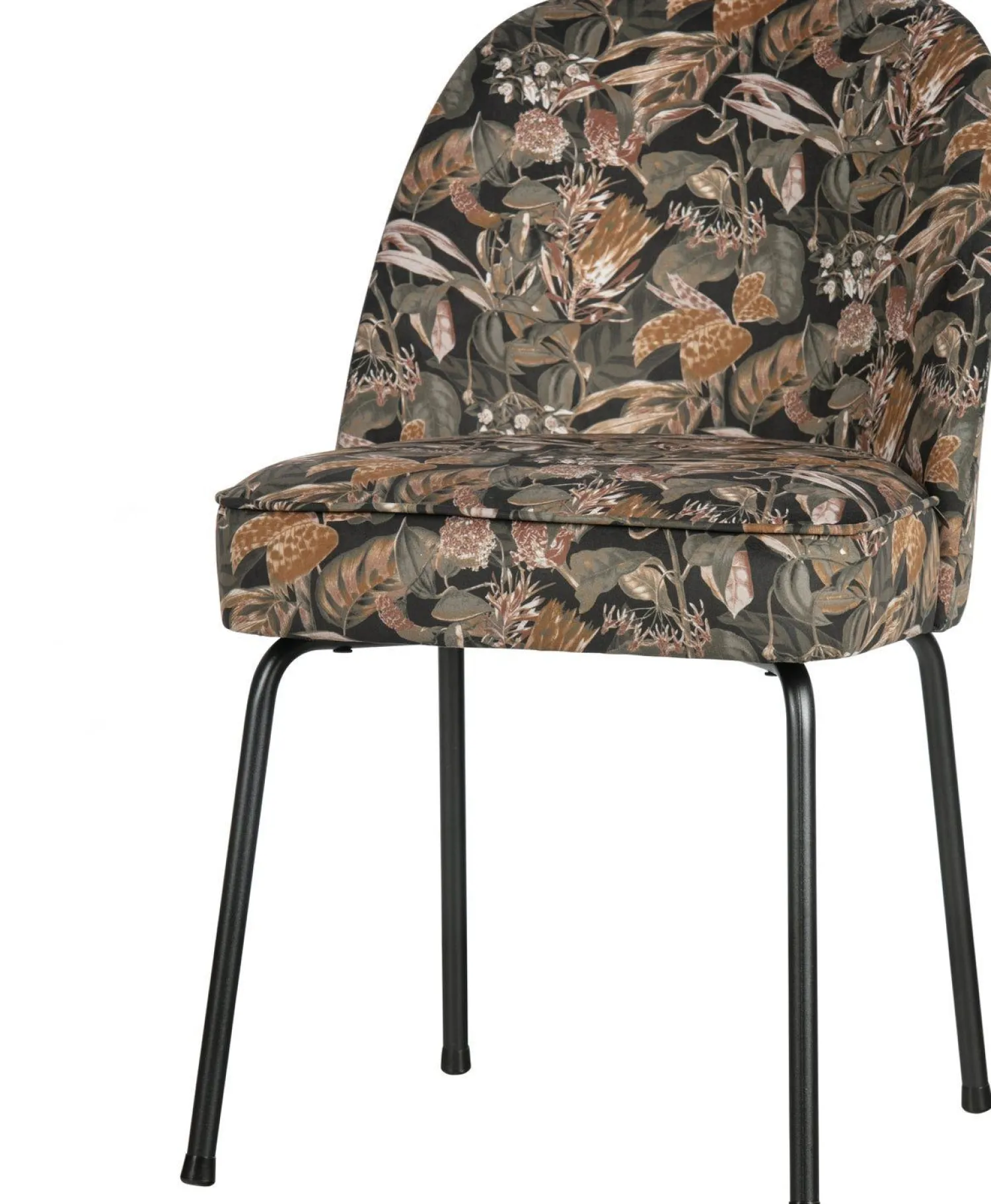 Eetkamerstoelen Zonder Armleuning-WOOOD Vogue Eetkamerstoel Bouquet Black