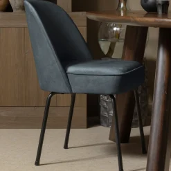 Eetkamerstoelen Zonder Armleuning-WOOOD Vogue Eetkamerstoel Teal
