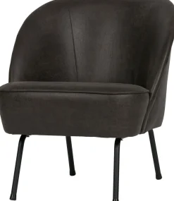 Leren Fauteuils-WOOOD Vogue Fauteuil zwart