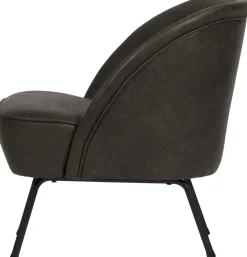 Leren Fauteuils-WOOOD Vogue Fauteuil zwart