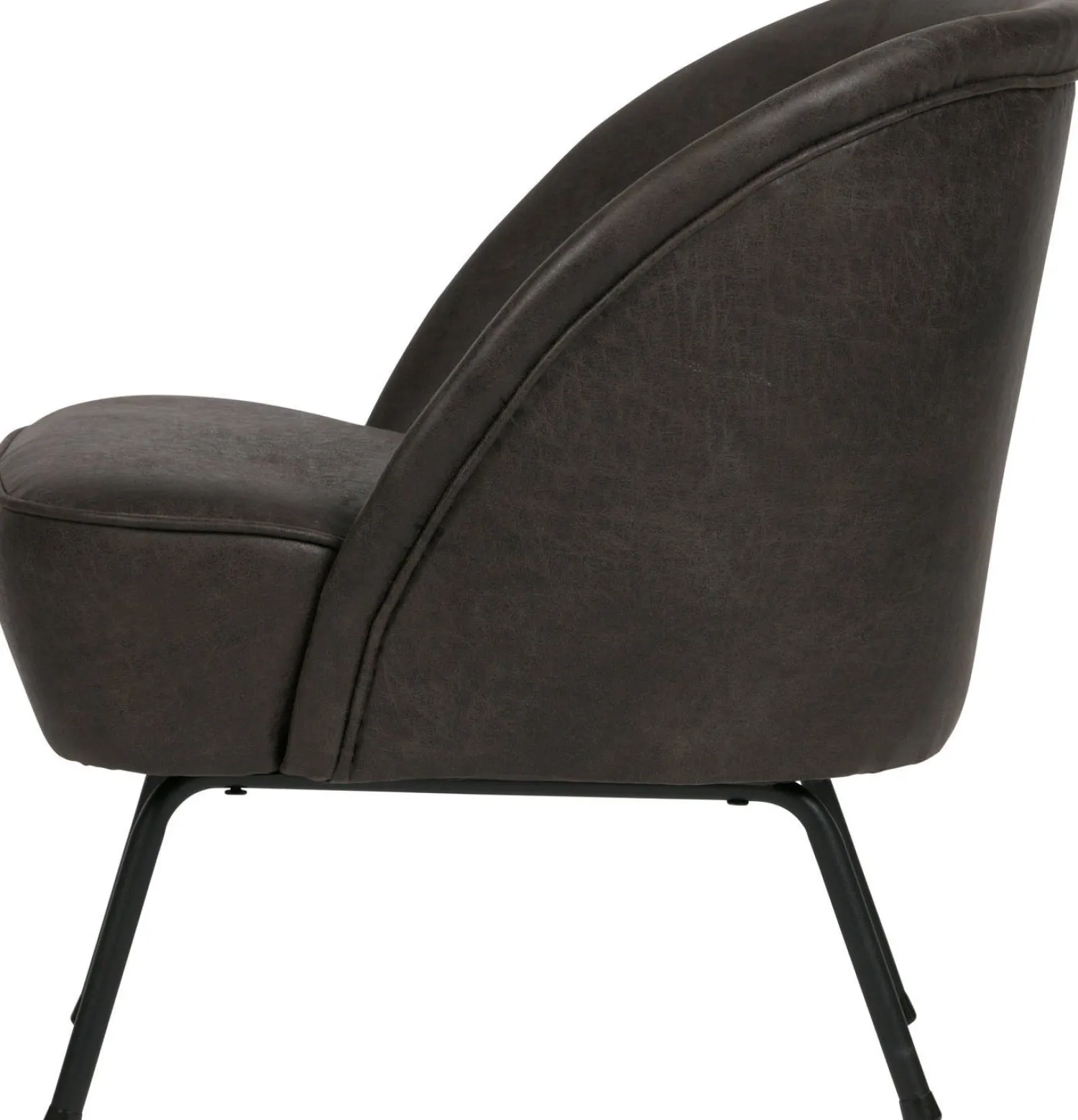 Leren Fauteuils-WOOOD Vogue Fauteuil zwart