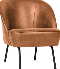 Leren Fauteuils-WOOOD Vogue Fauteuil cognac