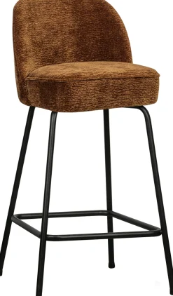 Stoffen Barkrukken-WOOOD Vogue Laag Barstoel Mid Brown