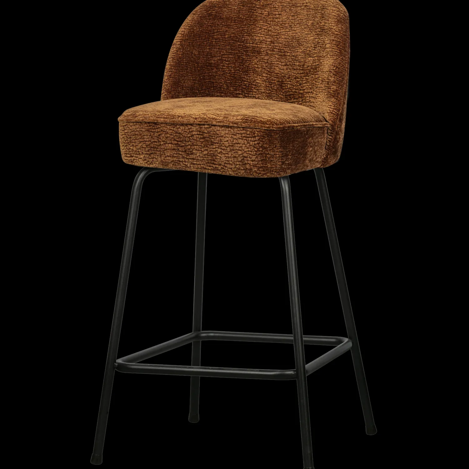 Stoffen Barkrukken-WOOOD Vogue Laag Barstoel Mid Brown