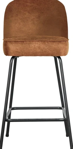 Leren Barkrukken-WOOOD Vogue Laag Barstoel Cognac