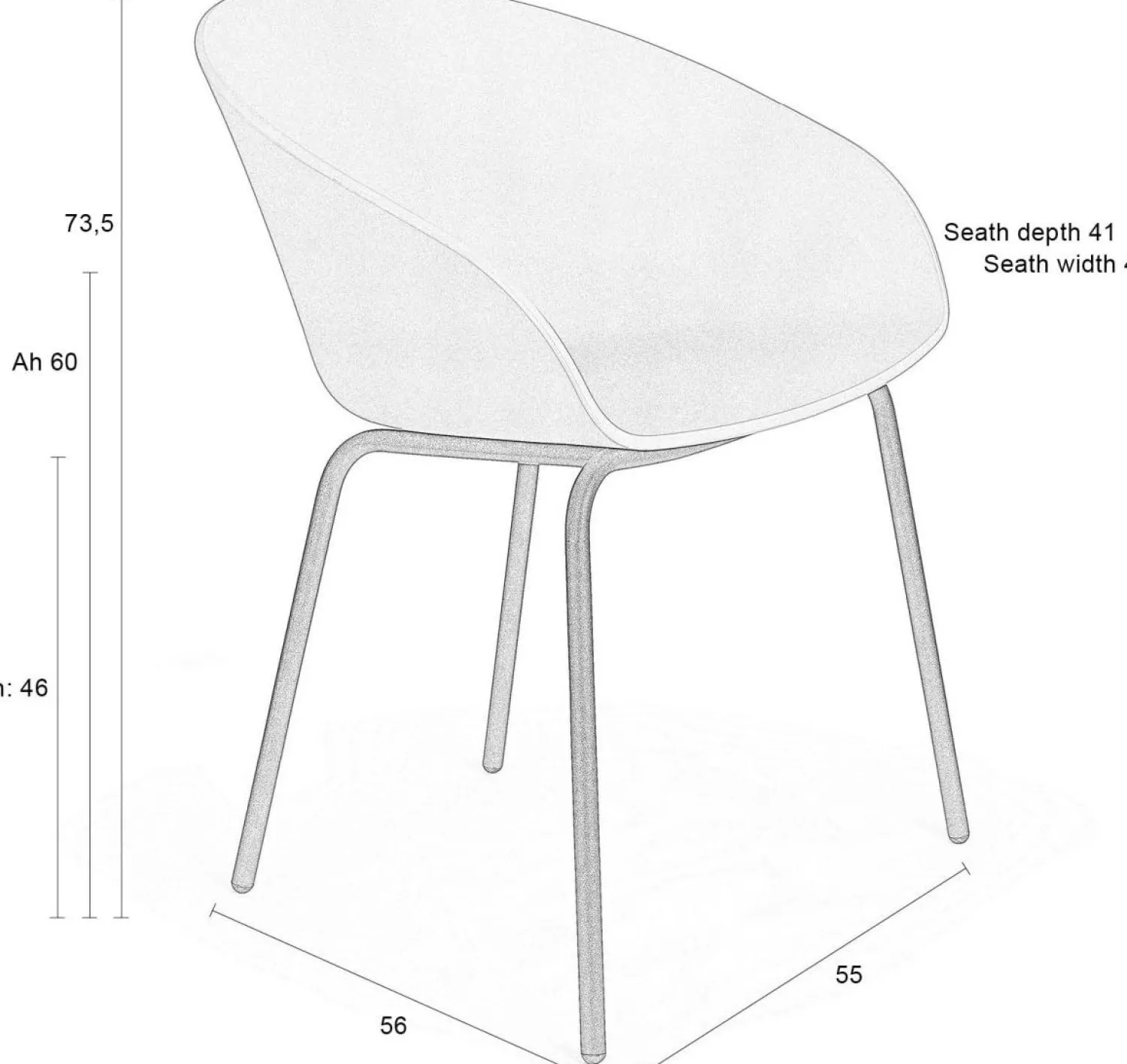 Eetkamerstoelen Met Armleuning-Zuiver Void (set van 2) Armstoel Latte
