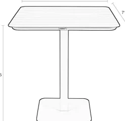 Tuintafels-Zuiver Vondel Bistro Tuintafel White