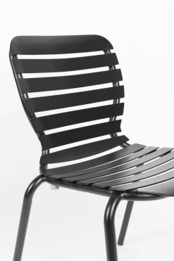 Tuinstoelen|Eetkamerstoelen Zonder Armleuning-Zuiver Vondel (set van 2) Eetkamerstoel Black