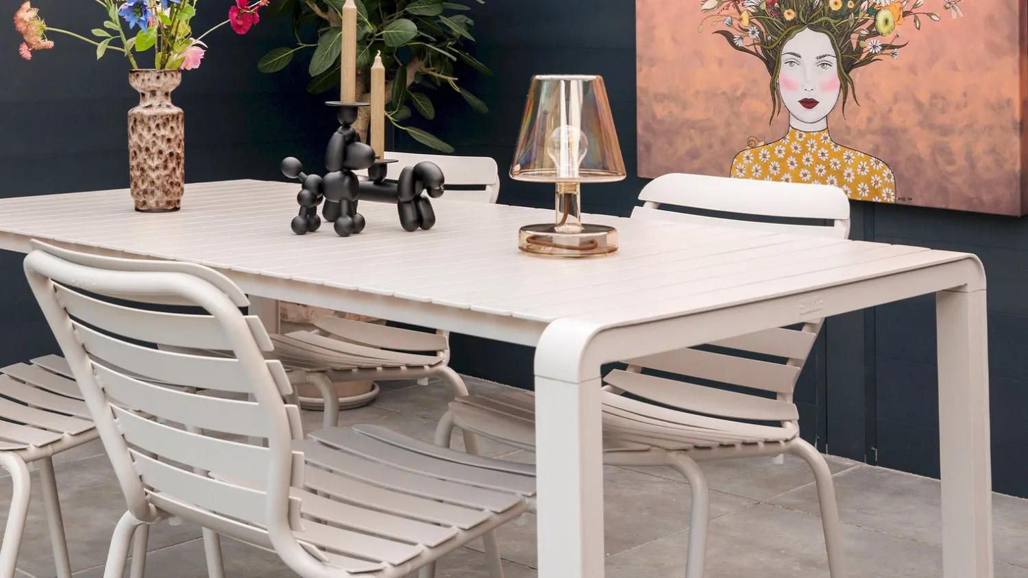 Tuintafels|Rechthoekige Eettafels-Zuiver Vondel Tuintafel White
