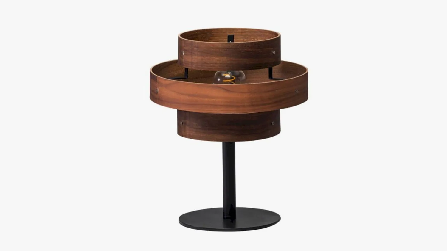 Tafellampen|Tafellampen-Eijerkamp Collectie Walnut Tafellamp Bruin