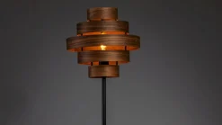 Houten Vloerlampen|Vloerlampen-Eijerkamp Collectie Walnut Vloerlamp Bruin