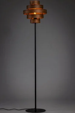 Houten Vloerlampen|Vloerlampen-Eijerkamp Collectie Walnut Vloerlamp Bruin