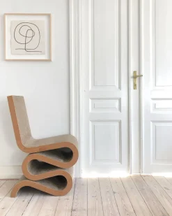 Design Stoelen|Eetkamerstoelen Zonder Armleuning-Vitra Wiggle Stoel Naturel