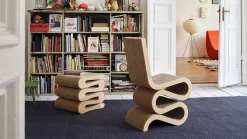 Design Stoelen|Eetkamerstoelen Zonder Armleuning-Vitra Wiggle Stoel Naturel