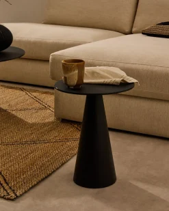 Glazen Bijzettafels-Kave Home Wilshire Bijzettafel Zwart