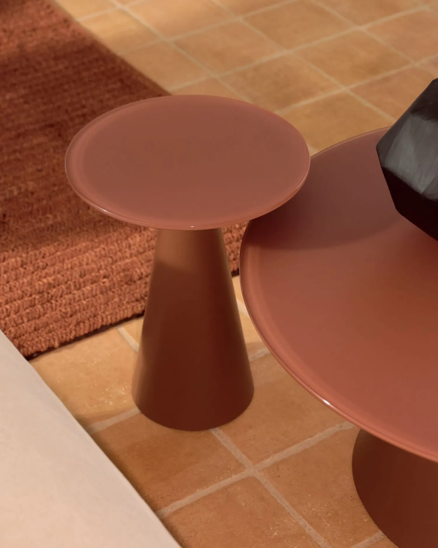 Glazen Bijzettafels-Kave Home Wilshire Bijzettafel Terracotta