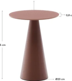 Glazen Bijzettafels-Kave Home Wilshire Bijzettafel Terracotta