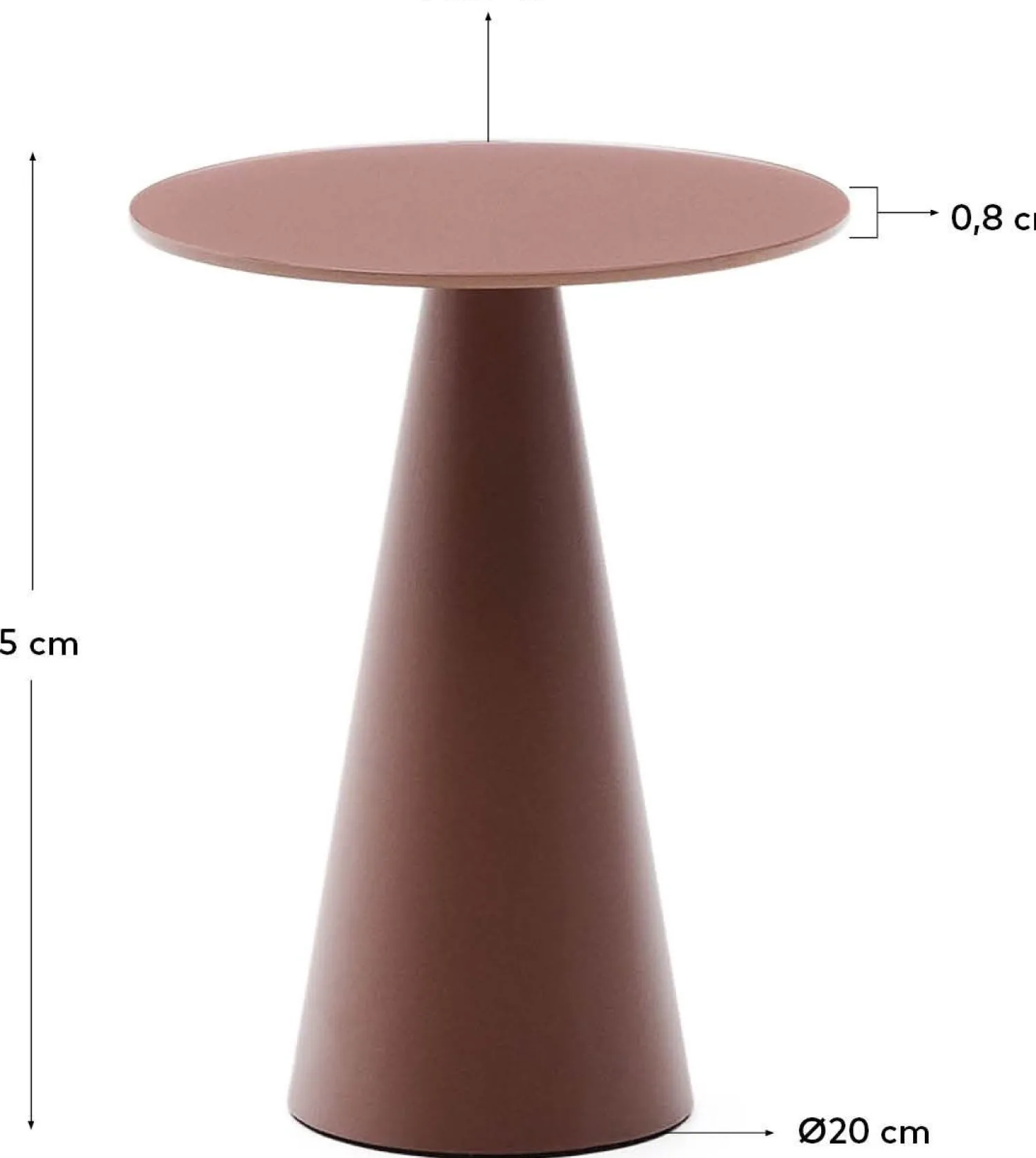 Glazen Bijzettafels-Kave Home Wilshire Bijzettafel Terracotta