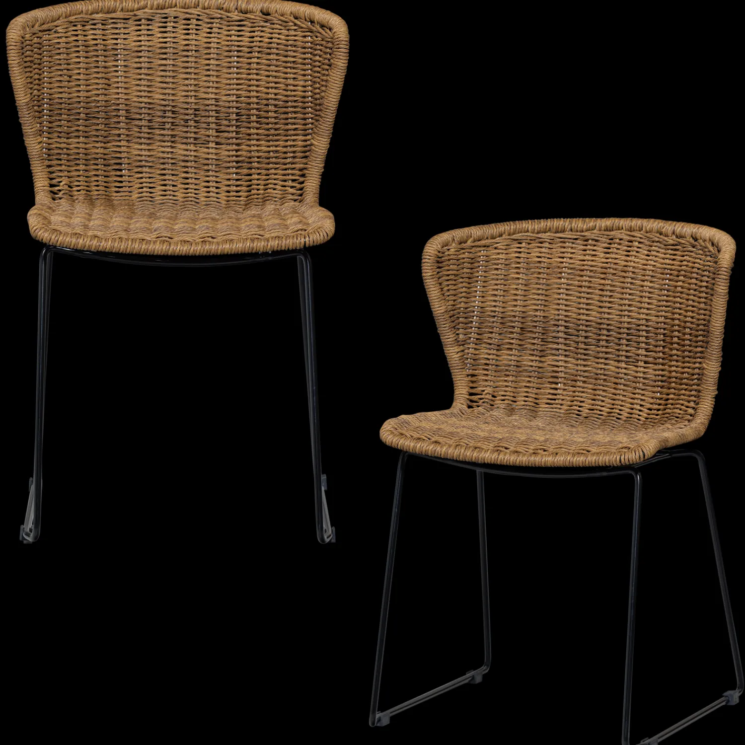 Tuinstoelen|Eetkamerstoelen Zonder Armleuning-WOOOD Wings Set van 2 Eetkamerstoel Natural