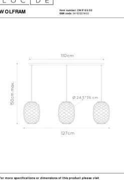 Hanglampen|Hanglampen-Lucide Wolfram Goud Hanglamp Goud, Zwart