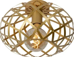 Plafondlampen|Plafondlampen-Lucide Wolfram Plafondlamp Goud