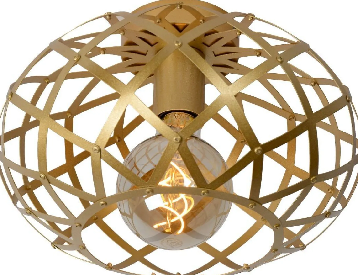 Plafondlampen|Plafondlampen-Lucide Wolfram Plafondlamp Goud