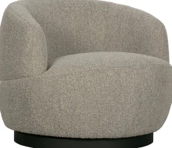 Ronde Fauteuils|Draaifauteuils-WOOOD Woolly Draaifauteuil Naturel
