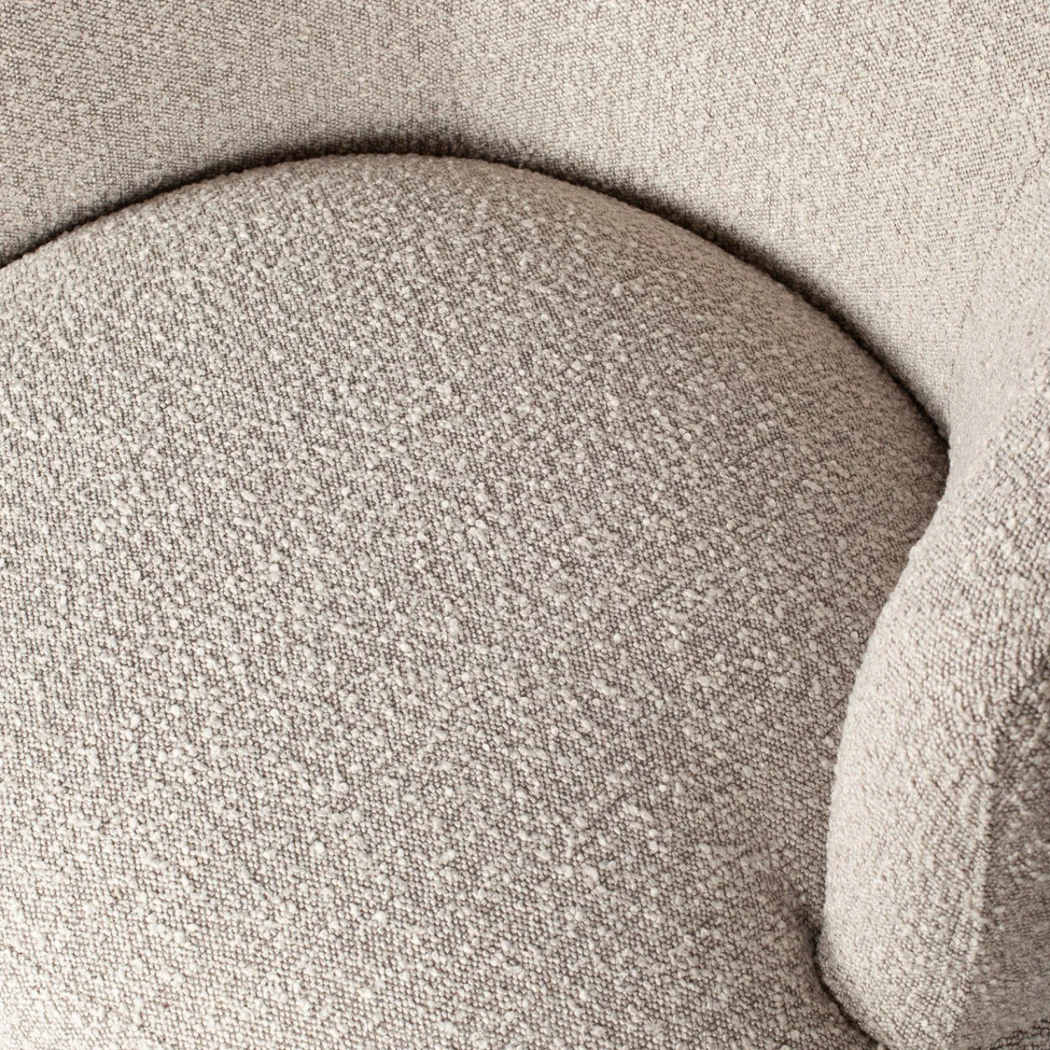 Ronde Fauteuils|Draaifauteuils-WOOOD Woolly Draaifauteuil Naturel